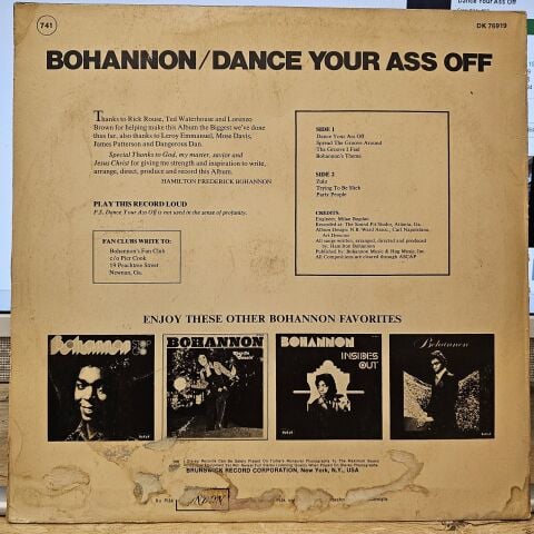 Bohannon – Dance Your Ass Off LP PLAK