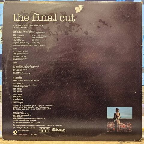 Pink Floyd – The Final Cut LP PLAK