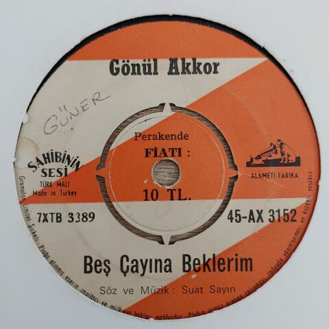 GÖNÜL AKKOR - BEŞ ÇAYINA BEKLERİM 45LİK PLAK