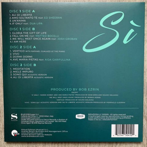 Andrea Bocelli - Sİ LP PLAK