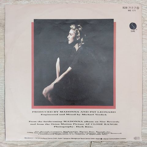 Madonna – Live To Tell 45LİK PLAK