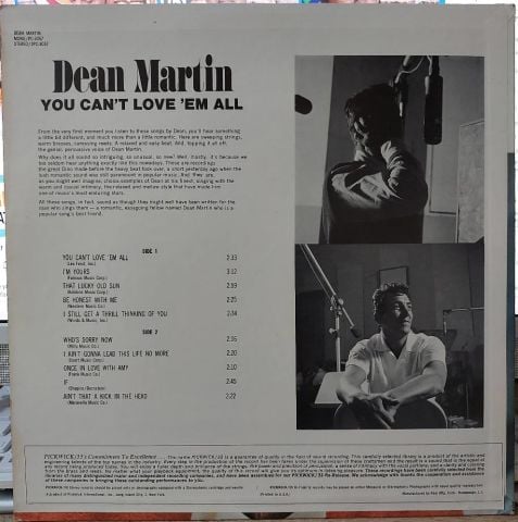 Dean Martin – You Can't Love 'Em All LP PLAK