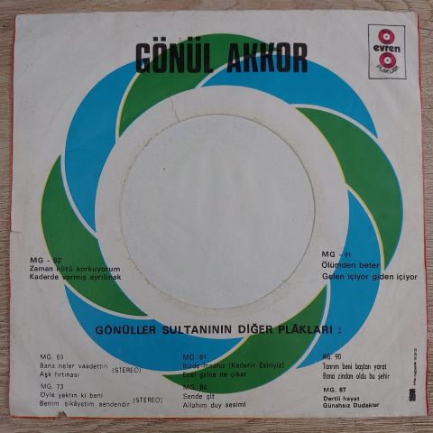 GÖNÜL AKKOR - AŞK FIRTNASI 45LİK PLAK