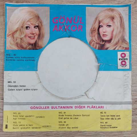 GÖNÜL AKKOR - ÖLÜMDEN BETER 45LİK PLAK