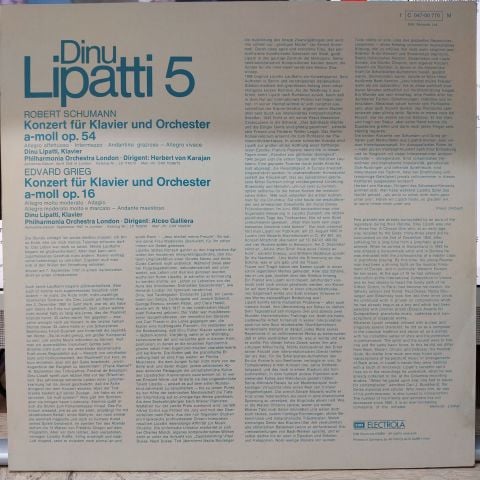 Robert Schumann / Edvard Grieg - Dinu Lipatti  LP PLAK