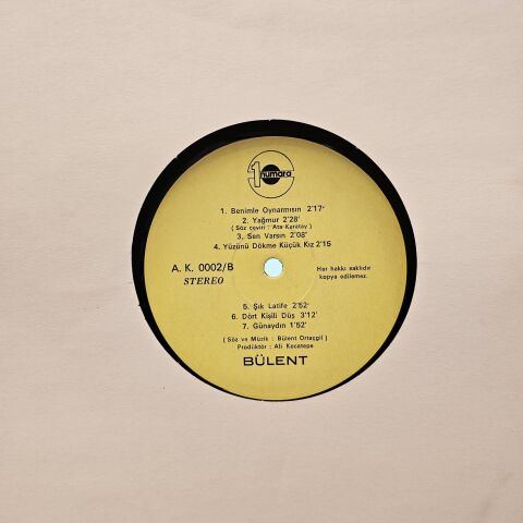Bülent Ortaçgil – Benimle Oynar Mısın LP PLAK