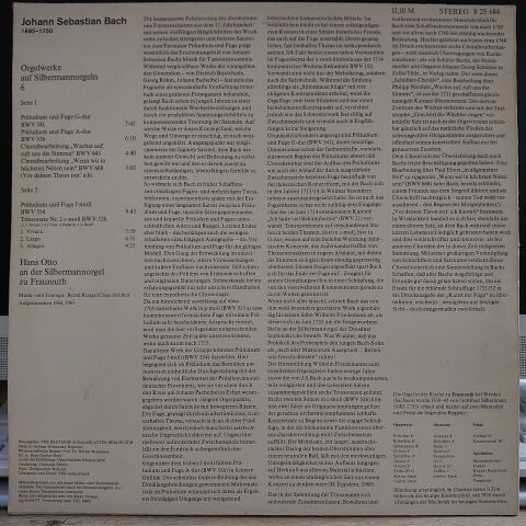 Bach*, Hans Otto – Orgelwerke 6 LP PLAK