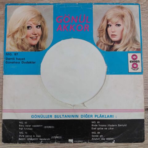 GÖNÜL AKKOR - DERTLİ HAYAT 45LİK PLAK