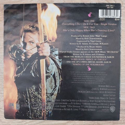 Bryan Adams – (Everything I Do) I Do It For You 45LİK PLAK