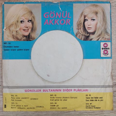 GÖNÜL AKKOR - TANRIM BENİ BAŞTAN YARAT 45LİK PLAK