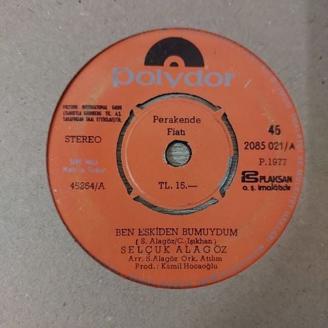 Selçuk Alagöz – Ben Eskiden Bumuydum / Zeyno 45LİK PLAK