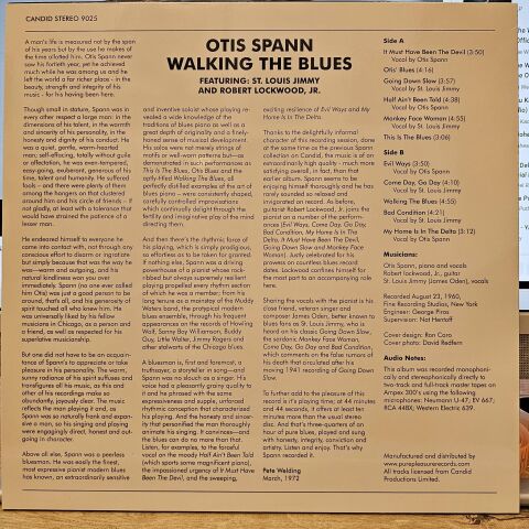 Otis Spann Featuring: St. Louis Jimmy And Robert Lockwood, Jr. – Walking The Blues LP PLAK