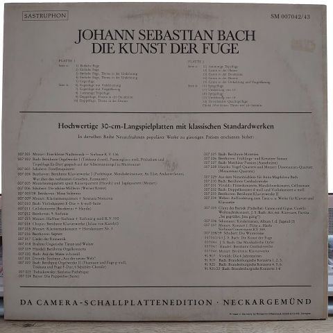 Johann Sebastian Bach, Pina Carmirelli, Maria Fülöp*, Philipp Naegele, Philippe Muller – Die Kunst der Fuge LP PLAK