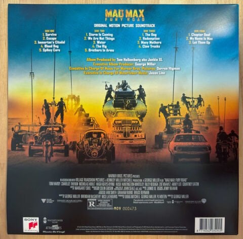 Tom Holkenborg AKA Junkie XL – Mad Max: Fury Road (Original Motion Picture Soundtrack) LP PLAK