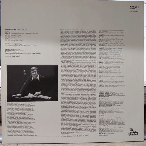 Edvard Grieg – Olav Trygvason Fragments From The Opera LP PLAK