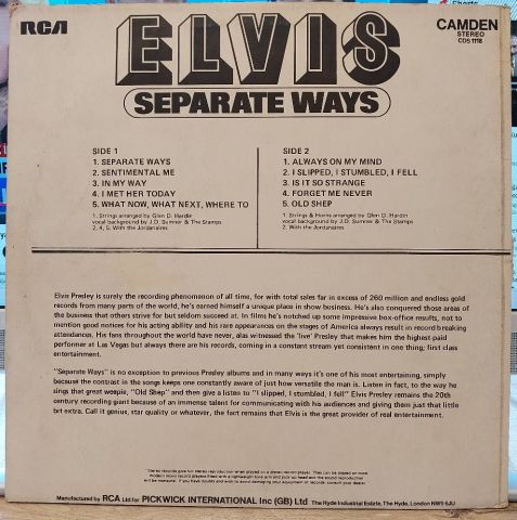 Elvis – Separate Ways LP PLAK