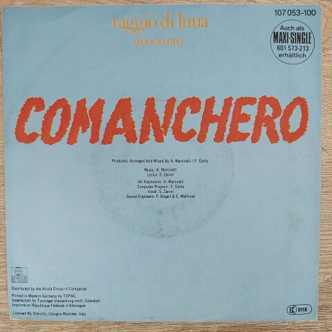 Raggio Di Luna Moon Ray – Comanchero 45LİK PLAK
