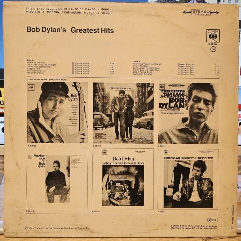 Bob Dylan – Bob Dylan's Greatest Hits LP PLAK