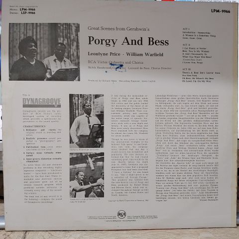 Gershwin, Leontyne Price • William Warfield LP PLAK