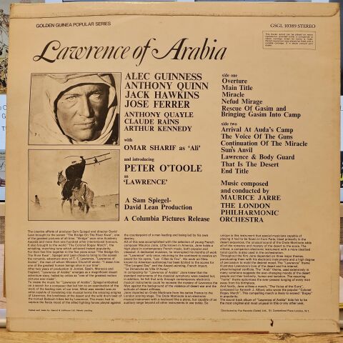Maurice Jarre, The London Philharmonic Orchestra – Lawrence Of Arabia—Original Soundtrack Recording LP PLAK...