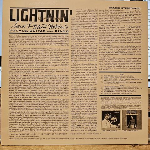 Sam Lightnin' Hopkins – Lightnin' In New York LP PLAK