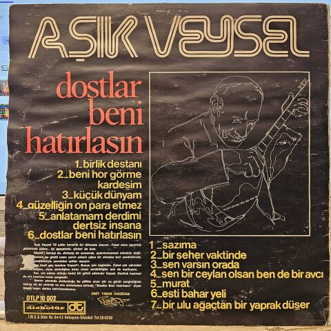 Aşık Veysel – Dostlar Beni Hatırlasın LP PLAK