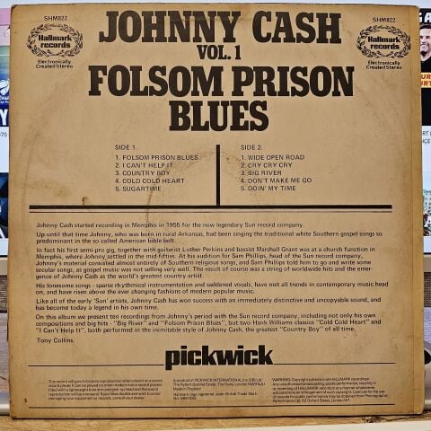 Johnny Cash – Folsom Prison Blues Vol. 1 LP PLAK