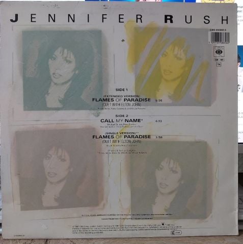 Jennifer Rush Duet With Elton John – Flames Of Paradise LP PLAK