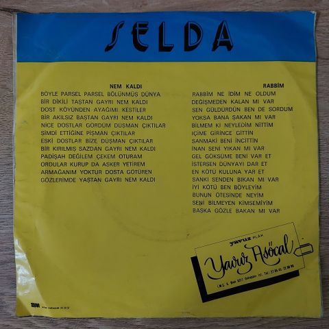 Selda Bağcan – Nem Kaldı / Rabbim 45LİK PLAK