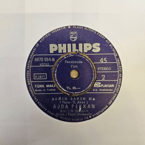 Ajda Pekkan – Ağlama Yarim / Sakın Sakın Ha 45LİK PLAK