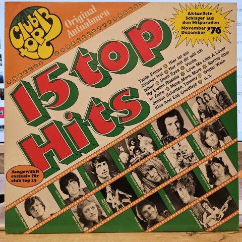 Various – 15 Top Hits - Aktuellste Schlager Aus Den Hitparaden November Dezember '76 LP PLAK