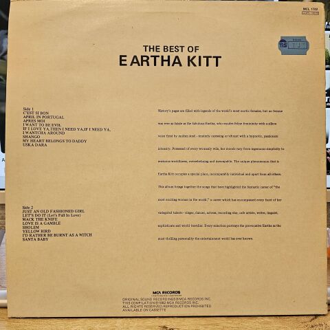 Eartha Kitt – The Best Of Eartha Kitt LP PLAK (ÜSKÜDAR)