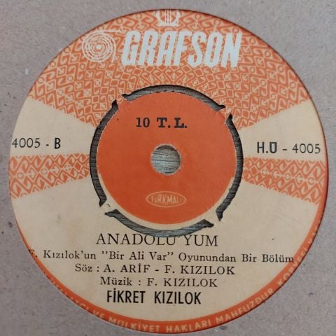 FİKRET KIZILOK - ANADOLUYUM 45LİK PLAK