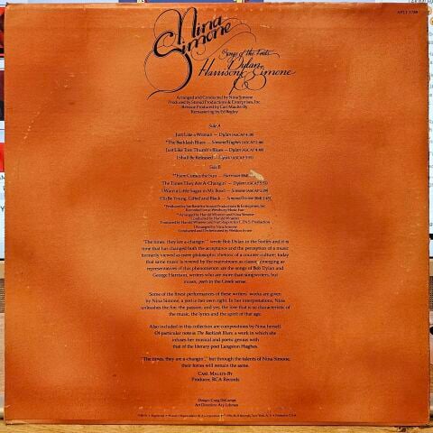 Nina Simone – Songs Of The Poets : Dylan, Harrison & Simone LP PLAK