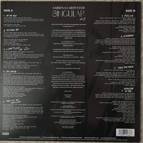 Sabrina Carpenter – Singular Act II LP PLAK