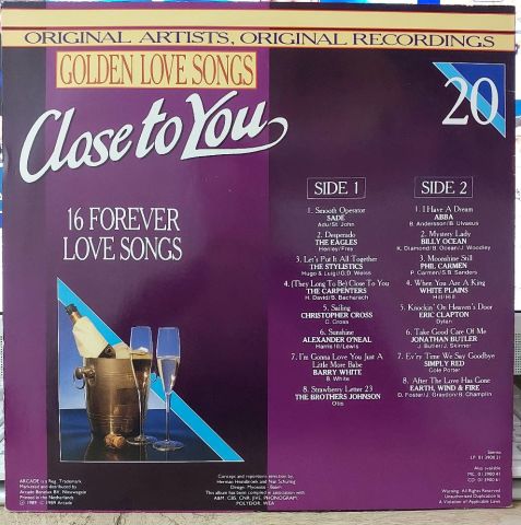 Various – Golden Love Songs Volume 20 - Close To You (16 Forever Love Songs) LP PLAK