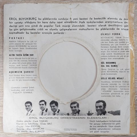 EROL BÜYÜKBURÇ - ÇİLVELİ FERDA 45LİK PLAK