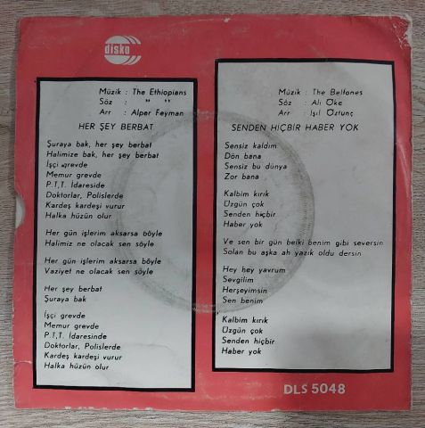 METİN ERSOY - SENDEN HİÇ HABER YOK 45LİK PLAK