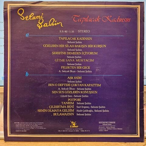 SELAMİ ŞAHİN - TAPILACAK KADINSIN LP PLAK