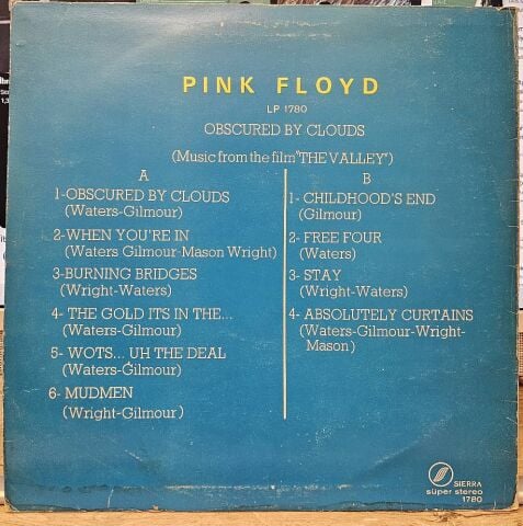 Pink Floyd – Obscured By Clouds LP PLAK