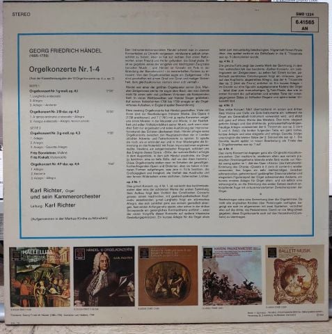 Händel, Karl Richter – Orgelkonzerte Nr. 1-4 LP PLAK