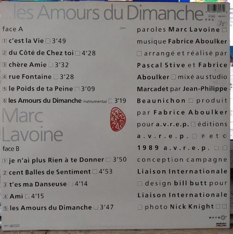 Marc Lavoine – Les Amours Du Dimanche LP PLAK