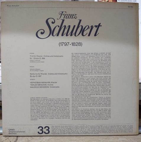 Franz Schubert, Hephzibah Menuhin, Yehudi Menuhin LP PLAK