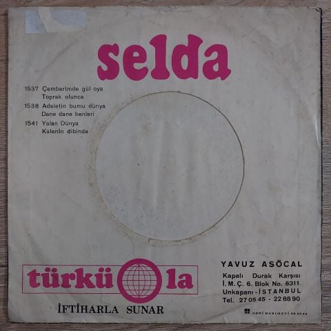 Selda Bağcan – Adaletin Bu Mu Dünya / Dane Dane Benlerin 45LİK PLAK