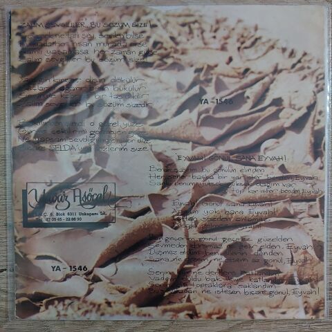 Selda Bağcan – Eyvah Gönül Sana Eyvah / Zâlim Sevgililer Bu Sözum Size 45LİK PLAK