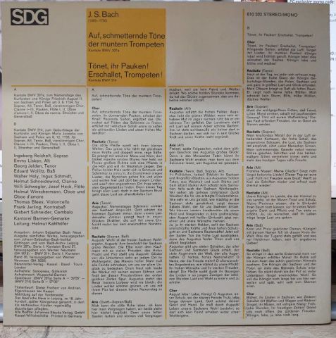 Johann Sebastian Bach  LP PLAK