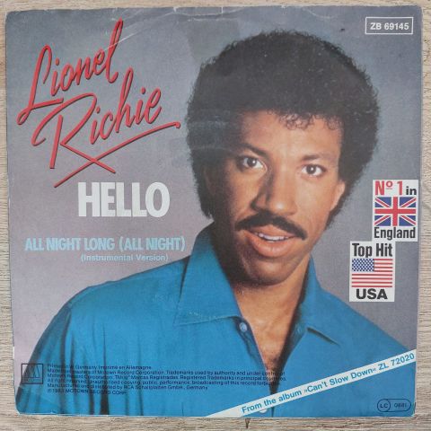 Lionel Richie – Hello 45LİK PLAK