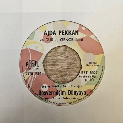 Ajda Pekkan – Sevdiğim Adam / Boşvermişim Dünyaya 45LİK PLAK