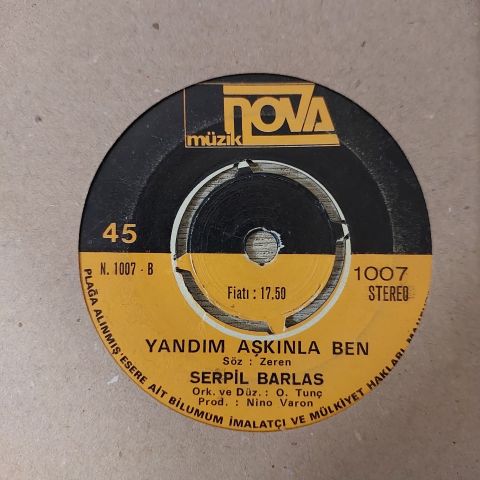 Serpil Barlas – Yandım Aşkınla Ben / Oldu Olanlar 45LİK PLAK