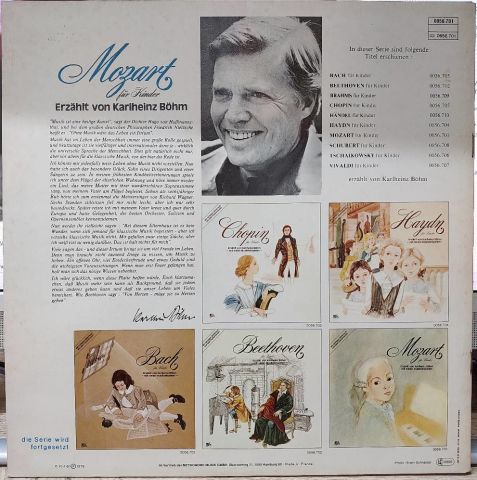Karlheinz Böhm – Mozart Für Kinder LP PLAK